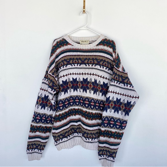 Eddie Bauer Other - EDDIE BAUER Vintage Grandpa Fisherman sweater Size XL